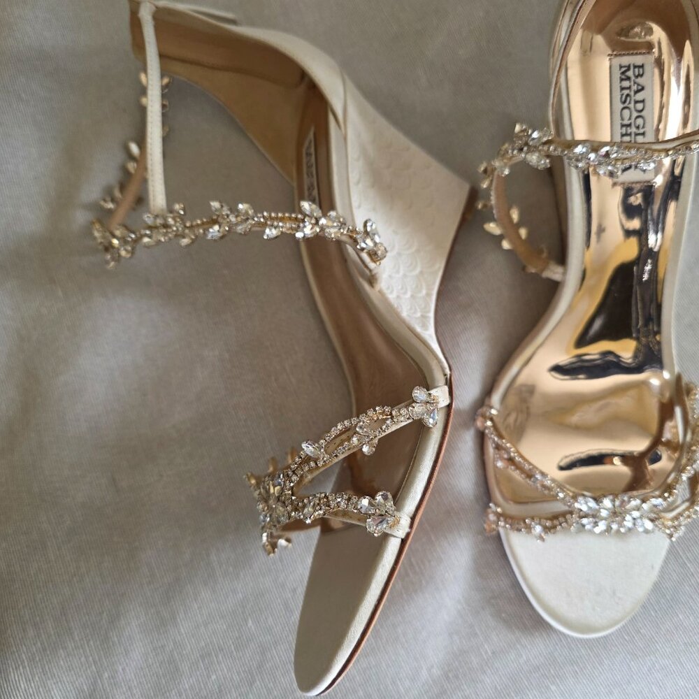 Badgley Mishka Champaign Jeweled Wedding Shoes - Picture 3 of 10
